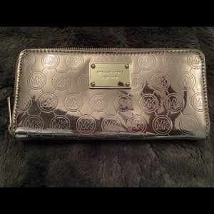 Michael Kors Silver Metallic Wallet